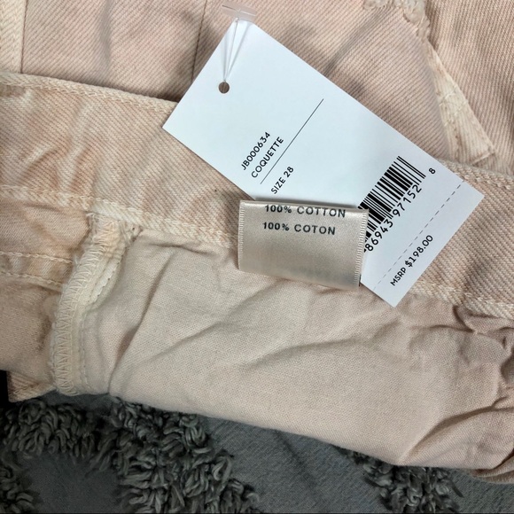 J. Brand High Rise Distressed Pink Jean Shorts - Picture 6 of 8